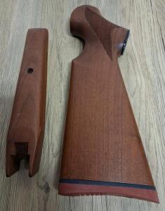 Thompson Contender Walnut Rifle Stock & Fore-end Set, Checkered, Logo Medallion