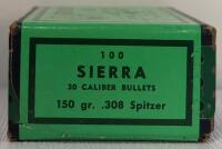 Sierra .308" 150gr Spitzer Bullets, 100ct, Soft Point, #2020, Boxed, Reloading Projectiles - 2