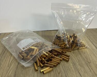 Approx. 200 Cleaned Brass Shell Casings, Boxer Primed, Reloadable, Packed in Bags inspect in person