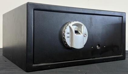 Biometric Fingerprint Security Safe, Matte Black, 2 Locking Bolts