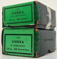 Sierra .308 Reloading Bullets: 150gr Spitzer & 180gr Round-Nose, Partial Boxes, 30 Caliber