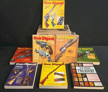 Gun Digest Deluxe Editions 1972&ndash;1978 & Treasury Book, 8 Volumes, John T. Amber, VG+ Condition (SHELF 10)