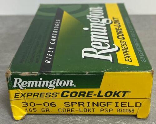 Remington Express Core-Lokt 30-06 Springfield 165gr PSP Ammo, 20rd Box, R3006B