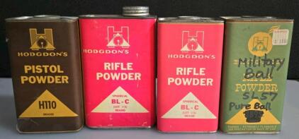 Vintage Hodgdon H110, BL-C, 4895 Smokeless Propellant Powder Cans, 1 lb, Rifle & Pistol Labels