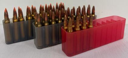 48 Rounds Mixed .223 Remington/5.56 NATO and Ballistic Tip Rifle Ammunition, Brass Case