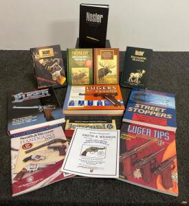 Firearms Collecting and Reloading Reference Books: Nosler, Luger, Smith & Wesson, Multiple Editions (FL10)