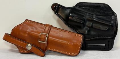 Smith & Wesson BLW-624 Leather Holster for Model 624 3" .44 & Safariland 43 for Ruger .22 S.A. (Location 12)