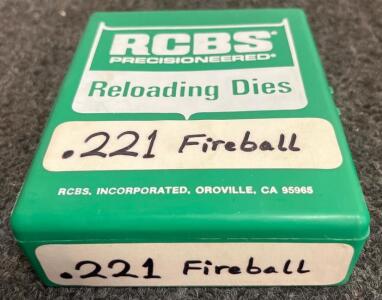 RCBS .221 Remington Fireball Reloading Die Set &ndash; 2 Dies, Steel, Green Box