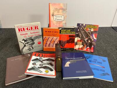 10 Reference Books&mdash;Handguns, Rifles, Revolvers, CO2, BB Guns, Mauser C96, Ruger, Bowen, Pate (FL10)