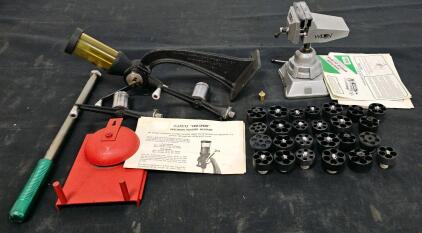 SAeco Tru-Speed Powder Measure Kit with 25 Drums, Wilton Vise, Accessories, Manuals (#4)