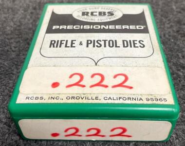 RCBS Full-Length Die Set 10901 for .222 Remington &ndash; 2-Die Set with Case