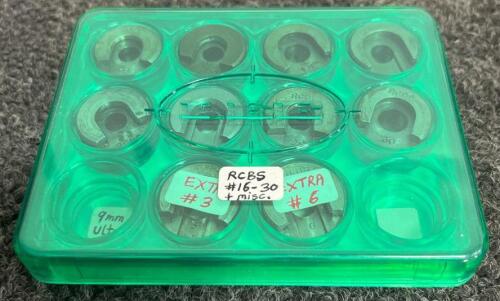 RCBS Reloading Shell Holders Set #16-30 Extras 9mm Ultra with Case, 10 Pieces