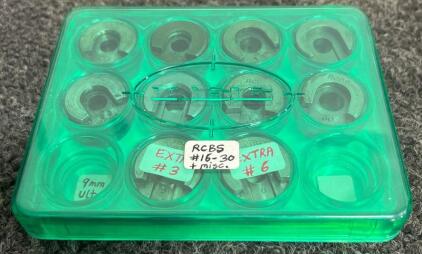 RCBS Reloading Shell Holders Set #16-30 Extras 9mm Ultra with Case, 10 Pieces