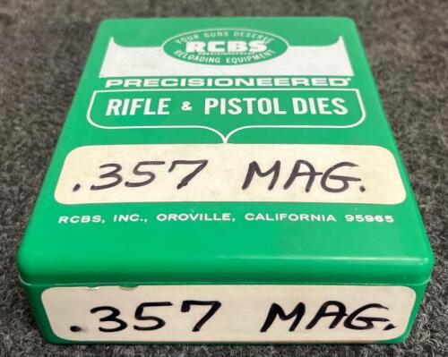 RCBS .357 Magnum Reloading Die Set &ndash; 3 Dies Plus Shellholder, Standard 7/8"-14 Thread, Boxed
