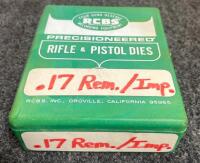 RCBS .17 Remington Improved 3-Die Set &ndash; Full-Length Sizer, Neck Sizer, Seater