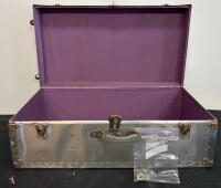 Heavy-Duty Rolling Aluminum Trunk with Purple Interior - 7