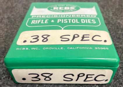 RCBS Precisioneered 4-Die Set for .38 Special, Steel, With Original Green Case