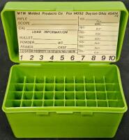 MTM Case-Gard 50 Ammo Storage Boxes with Removable Trays, 50-Round Capacity, Green & White, RCBS Die Storage Box & MTM Case-Gard 50 Round Ammo Boxes with Manuals (#12) - 5