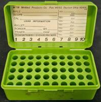 MTM Case-Gard 50 Ammo Storage Boxes with Removable Trays, 50-Round Capacity, Green & White, RCBS Die Storage Box & MTM Case-Gard 50 Round Ammo Boxes with Manuals (#12) - 7