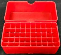 CASE-GARD 50 & Red Plastic Ammo Reloading Boxes, 50-Round Capacity, Set of 4, Flip-Top Latch (#12) - 8