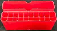 CASE-GARD 50 & Red Plastic Ammo Reloading Boxes, 50-Round Capacity, Set of 4, Flip-Top Latch (#12) - 10