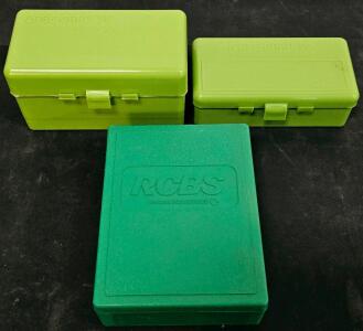 MTM CASE-GARD 50 Ammo Storage Boxes & RCBS Die Box, 50-Round Rifle/Pistol, Load Card Included, RCBS Reloading Die Set Case with Manuals & 2 MTM Case-Gard 50 Ammo Boxes for Rifle/Pistol (#12)