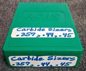 RCBS Carbide Sizer Die Set for .357 Mag, .44 Mag, and .45 ACP