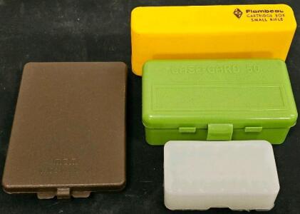 MTM Case-Gard 50 & Flambeau Cartridge Boxes Lot &ndash; Pistol & Rifle Ammo Storage, Mixed Sizes/Colors (#12)