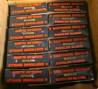 Westclox Burglar Alarm Cartridge Refills Model 83069 &ndash; 12 Boxes of 4 Cartridges Each