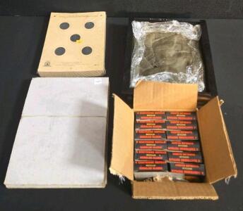 Vintage NRA AR-5/10 Air Rifle Targets & Westclox Burglar Alarm Cartridge Refills