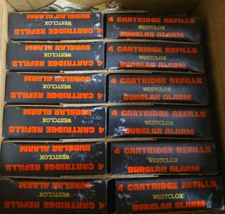 Westclox Burglar Alarm Cartridge Refills Model 83069 &ndash; 12 Boxes of 4 Cartridges Each
