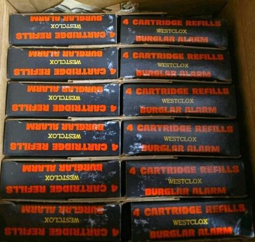 Westclox Burglar Alarm Cartridge Refills Model 83069 &ndash; 12 Boxes of 4 Cartridges Each