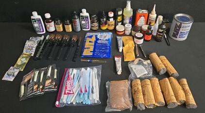 Large Gun Cleaning & Maintenance Lot &ndash; Flitz, CorrosionX, Kroil, Brushes, Polishes, 40+ Items