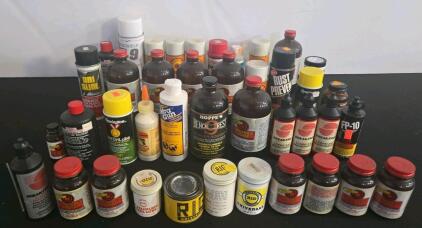 Large Lot Firearm Gun Cleaning Solvents, Lubricants, Rust Preventers, Aerosols & Oils, Multi-Brand