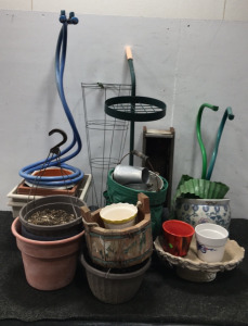 Various Pots, Misters and Garden Implements