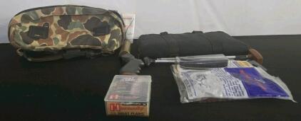 Black Powder Shooter Kit: Hornady .54 Cal Bullets, CVA Flask, Eagle Bag, Winchester .357 Brass