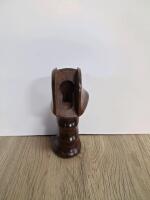 Ergonomic Wooden Pistol Grip with Finger Grooves and Glossy Finish - 4