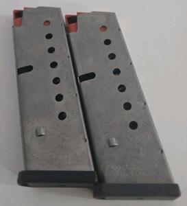 (2) Smith & Wesson .40 S&W 8-Round Single Stack Magazines, OEM, Fits 4000 Series Pistols (Set of 2)