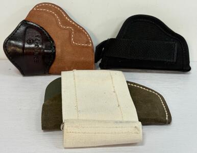 Leather, Nylon, and Canvas Revolver Holster Lot &ndash; S&W J-Frame & Compact Revolvers, OWB-Belt Carry (Location 12)