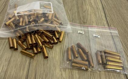 WWII U.S. .30 carbine Brass &ndash; LC 43 & WRA Headstamp, ~80 Cartridge Casings, 1943