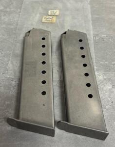 (2) 1911-Style 8-Round Stainless Steel Pistol Magazines, .45 ACP