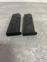 (2) 1911 .45 ACP 7-Round Single-Stack Steel Magazines with Flush Base Plate, Set of 2, Black - 4