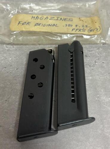 (2) Walther PPK/S Magazines, .380 ACP 7-Round & .22 LR 10-Round, Blued Steel