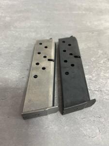 (2) Smith & Wesson 539 9mm 8-Round Factory Magazines, Stainless and Blued Steel, Fits S&W 39/439/639