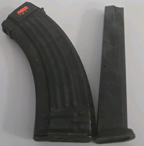 AK-47 30-Round 7.62x39mm Steel Rifle Magazine & Uzi 25-Round 9mm SMG Magazine