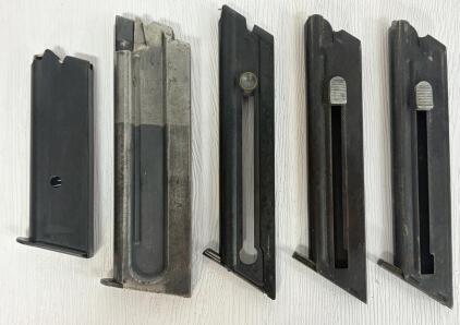 (3) Early Prewar Colt ACE .22 LR 10-Round Steel Magazines for 1911 Pistol, Walther PPK/S and Colt Woodsman 3rd Model .22 LR Magazines, 10-Round Capacity