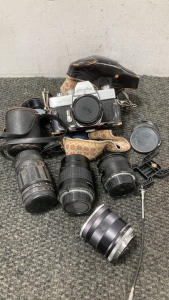 Minolta Camera and Extra Lens Attachments