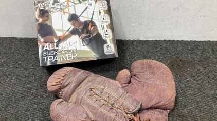 All- in- 1 Suspension Trainer and Boxing Gloves