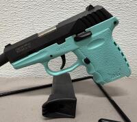 SCCY CPX-2 9mm Semi-Automatic Pistol, Turquoise Frame, 3.1" Barrel, 10+1 Capacity, SN 883705