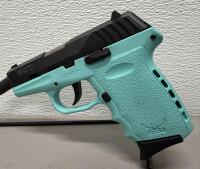 SCCY CPX-2 9mm Semi-Automatic Pistol, Turquoise Frame, 3.1" Barrel, 10+1 Capacity, SN 883705 - 2